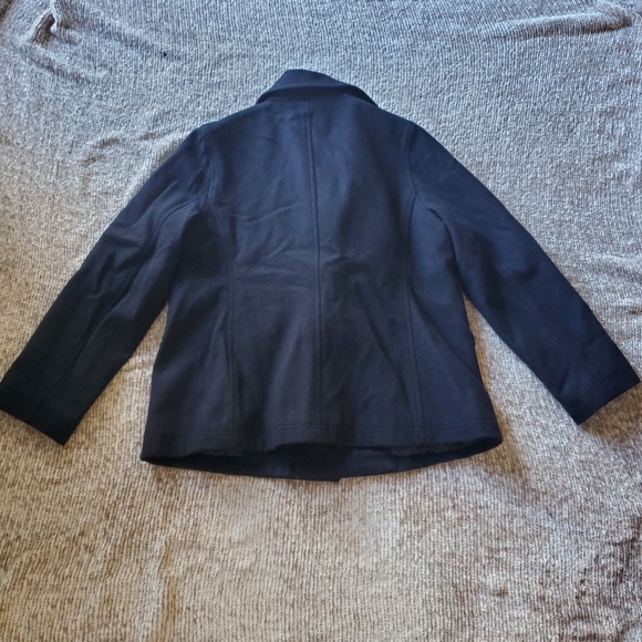 American Eagle Women's Dark Navy Pea Coat - Picture 2 of 5